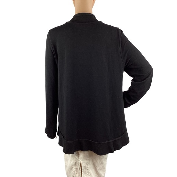 Soft Surroundings Top Size L Black Long Sleeve - Picture 5 of 7